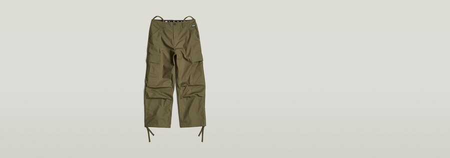 pantalon cargo court à cordon de serrage