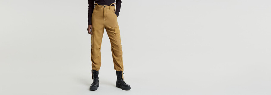 pantalon cargo court à cordon de serrage