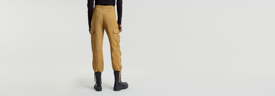 pantalon cargo court à cordon de serrage