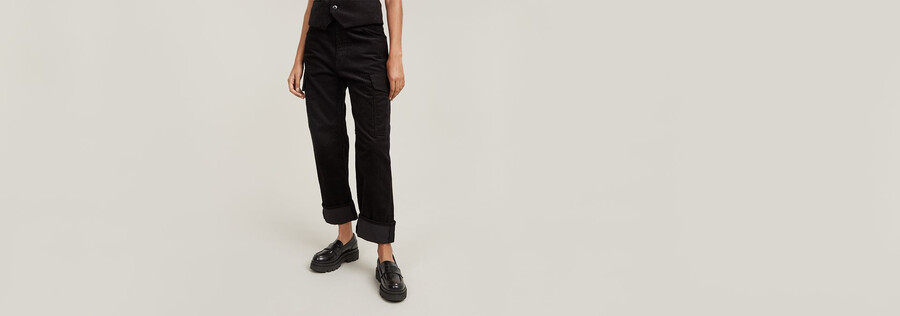 pantalon cargo en velours côtelé 3d boyfriend