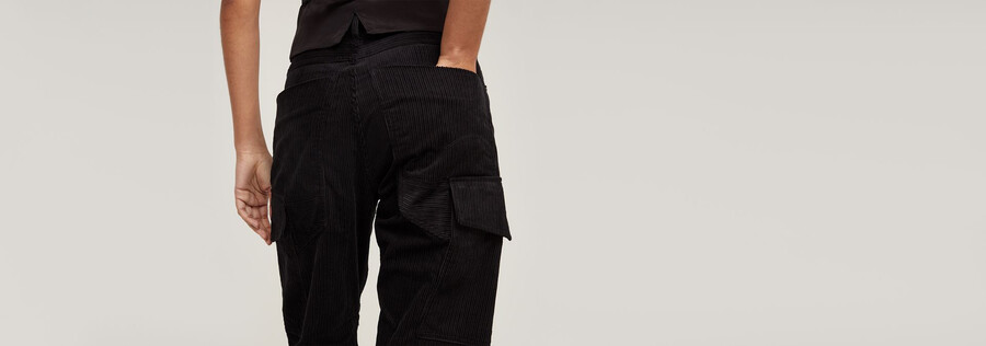 pantalon cargo en velours côtelé 3d boyfriend