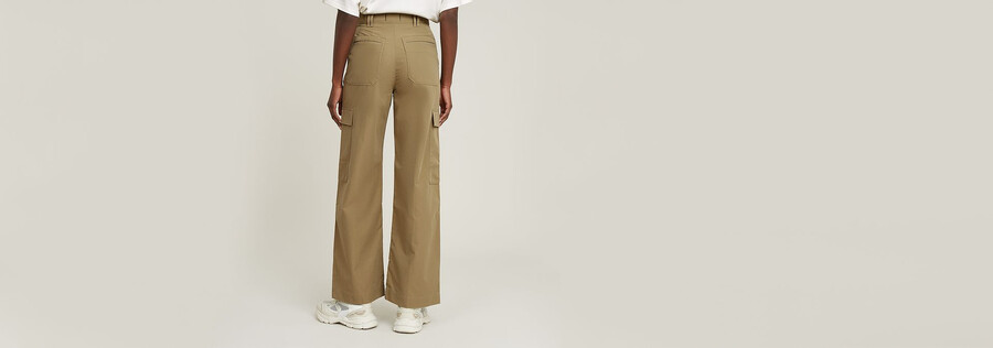pantalon cargo taille haute