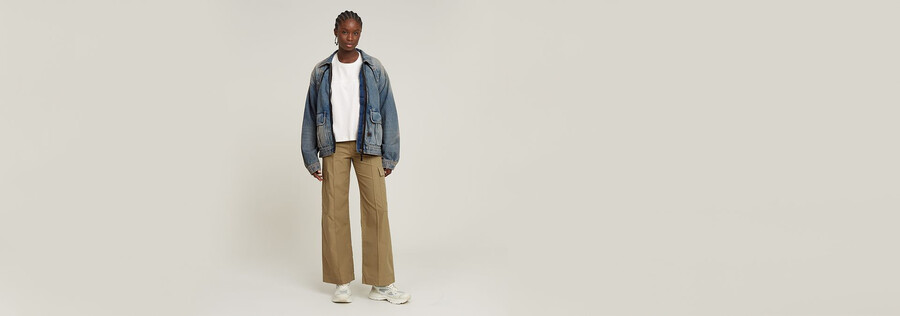 pantalon cargo taille haute