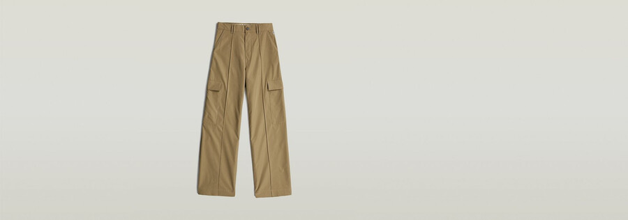 pantalon cargo taille haute