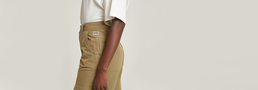 pantalon cargo taille haute
