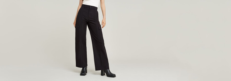 pantalon cargo taille haute