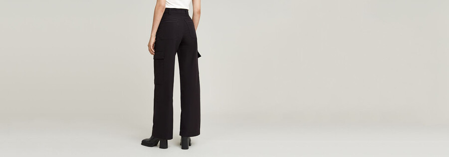 pantalon cargo taille haute