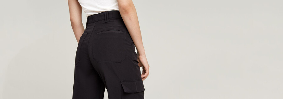 pantalon cargo taille haute