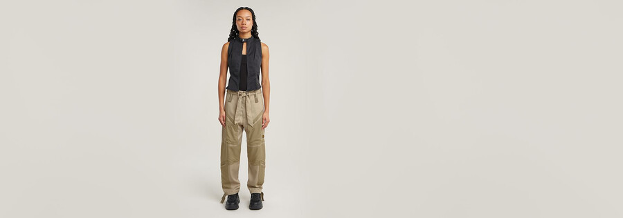 pantalon cargo ton sur ton