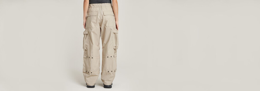 pantalon cargo taille haute à ballon