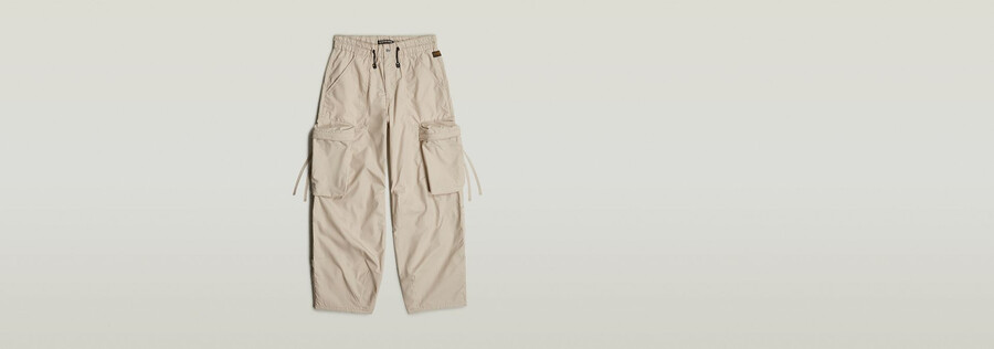 pantalon cargo taille haute à ballon