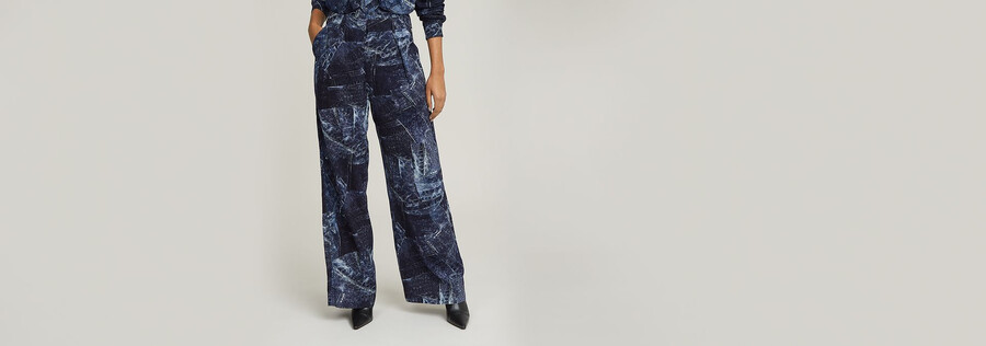 pantalon fluide à jambes larges