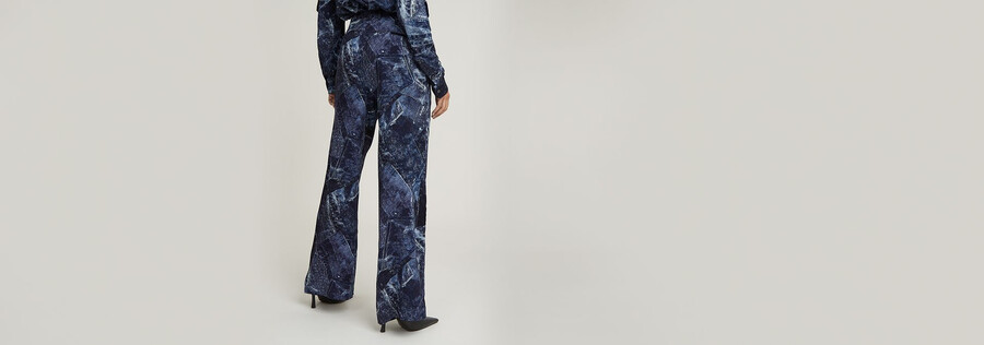 pantalon fluide à jambes larges
