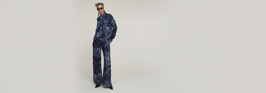 pantalon fluide à jambes larges