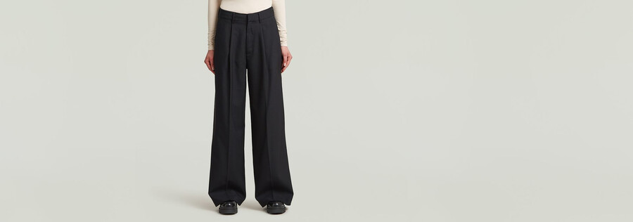 pantalon fluide à jambes larges