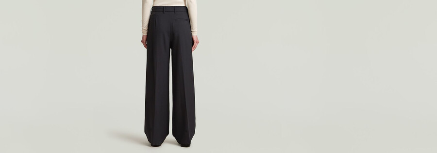 pantalon fluide à jambes larges