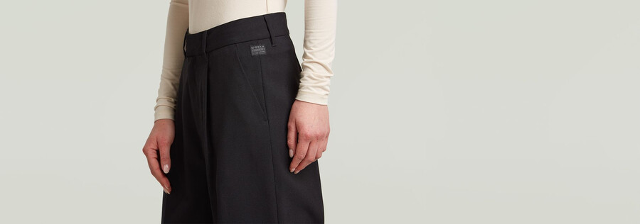 pantalon fluide à jambes larges