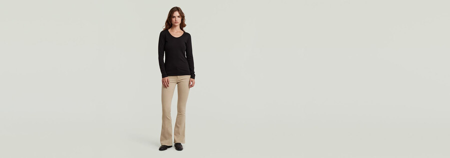 3301 flare chino