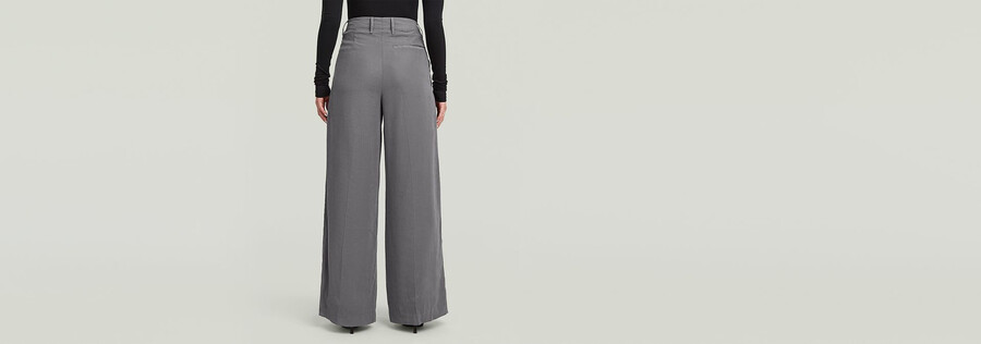 pantalon fluide à jambes larges