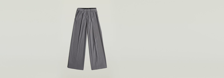 pantalon fluide à jambes larges