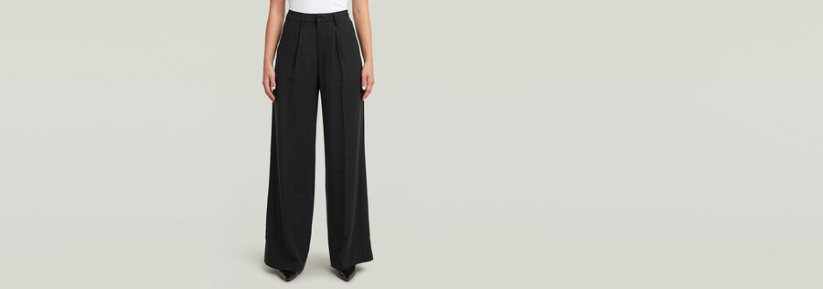 pantalon fluide à jambes larges