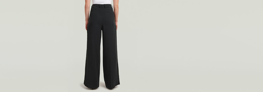 pantalon fluide à jambes larges