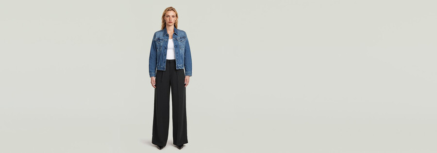 pantalon fluide à jambes larges