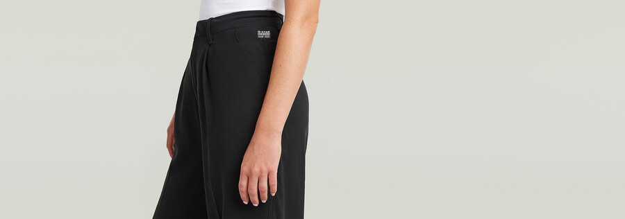 pantalon fluide à jambes larges