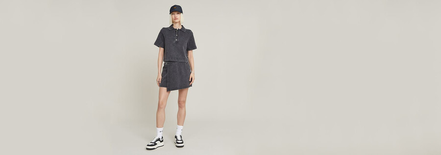 jupe-short en molleton surteinte