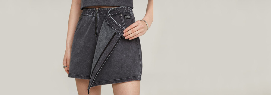 jupe-short en molleton surteinte