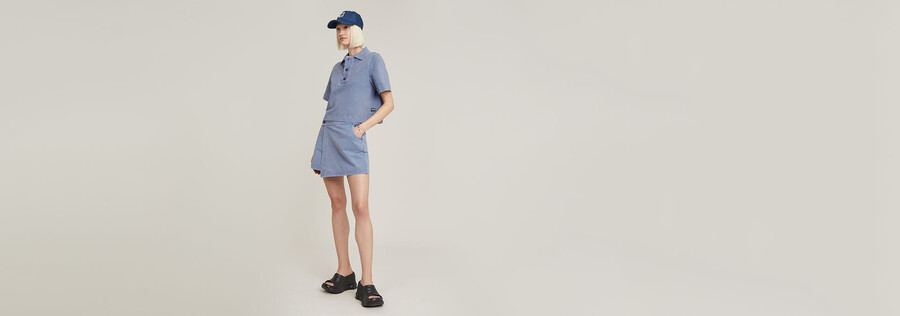 jupe-short en molleton surteinte