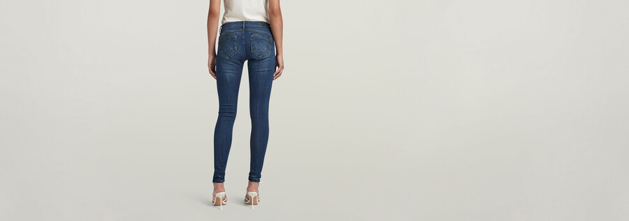 jean skinny taille mi-haute à fermeture éclair midge