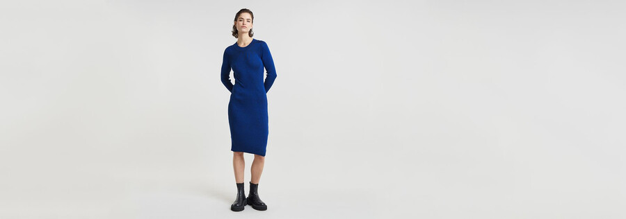robe en maille fine plaquée