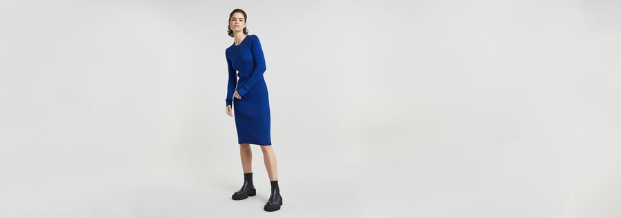 robe en maille fine plaquée