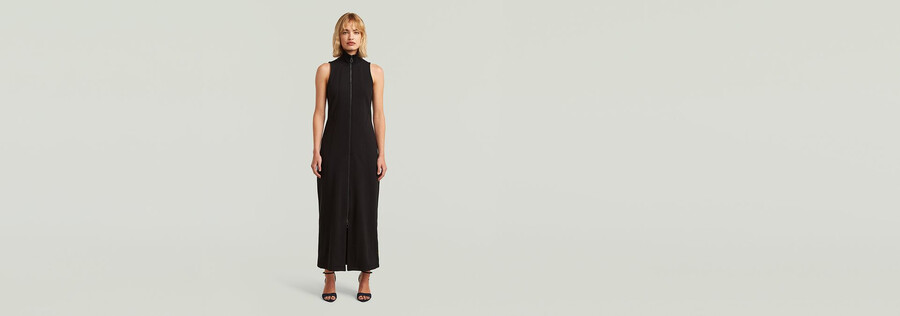robe cintrée à fermeture éclair intégrale