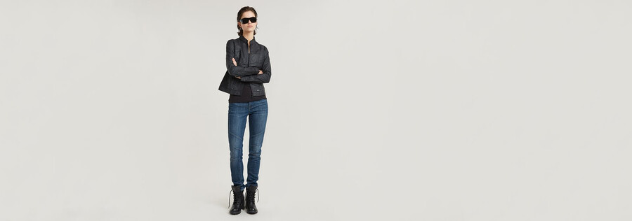 jean droit slim ace 2.0 biker