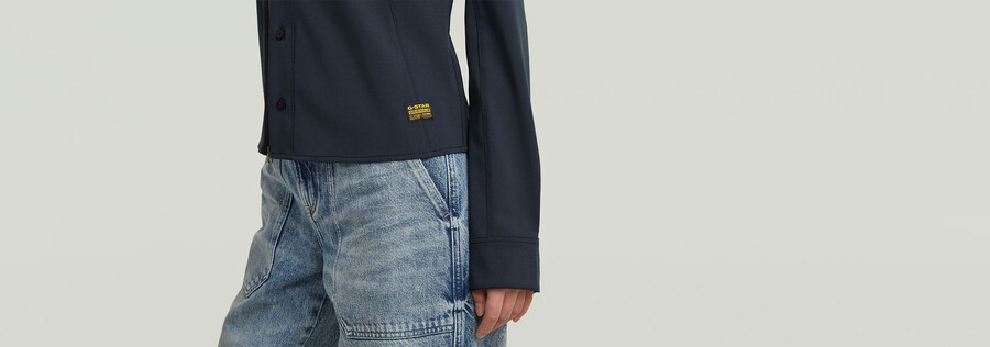 chemise slim zippée