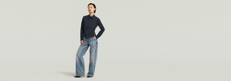 chemise slim zippée