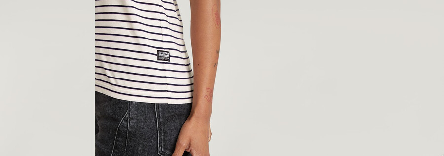 haut rayé eyben slim à col en v 2.0