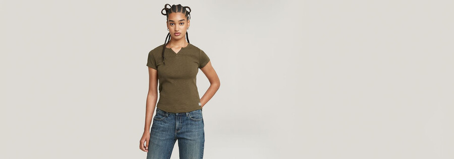 haut slim à micro-patte de boutonnage