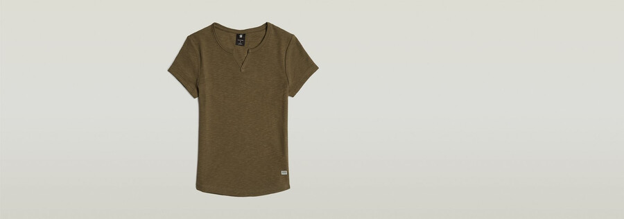 haut slim à micro-patte de boutonnage