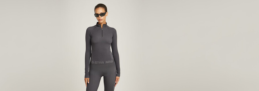 haut zippé sans couture