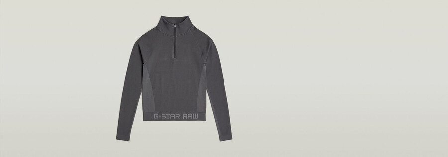 haut zippé sans couture