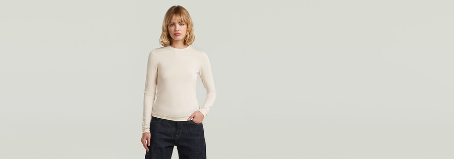 t-shirt slim à col rond