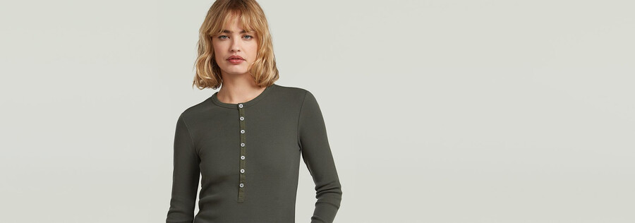t-shirt henley slim