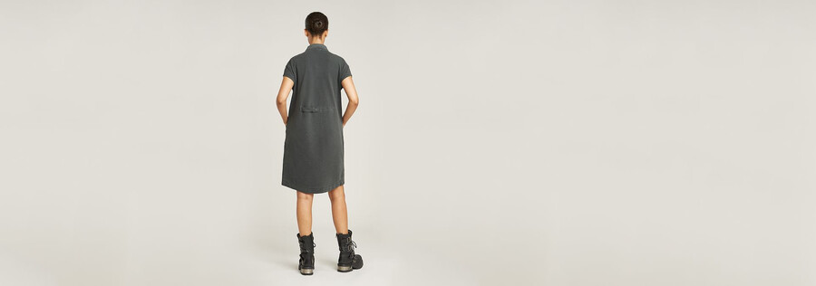 robe polo à détails de couture