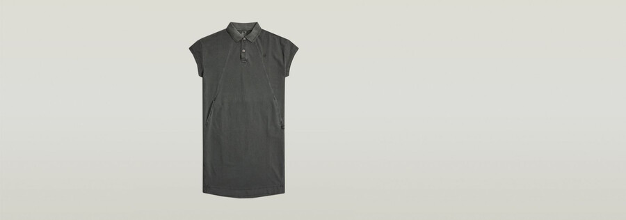 robe polo à détails de couture