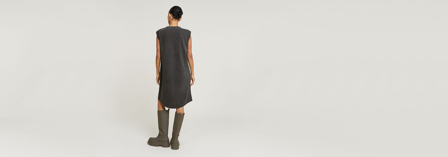 robe ample surteinte à détails de couture