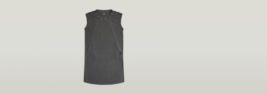 robe ample surteinte à détails de couture