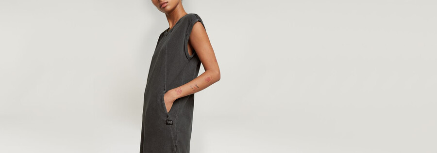 robe ample surteinte à détails de couture